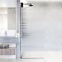 Vigo Zenith 74" High x 34" Wide Shower Screen Semi Frameless Shower Door with Fluted Glass Chrome