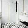Vigo Meridian 74" High x 34" Wide Shower Screen Framed Shower Door with Clear Glass Matte Gold