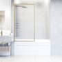 Vigo Meridian 62" High x 34" Wide Shower Screen Framed Tub Door with Fluted Glass Matte Brushed Gold