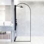 Vigo Arden 78" High x 34" Wide Shower Screen Framed Shower Door with Clear Glass Matte Black