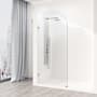 Vigo Arden 78" High x 34" Wide Hinged Frameless Shower Door with Clear Glass Stainless Steel
