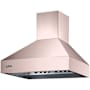 Viking 42 Inch Wide Wall Mounted Range Hood Shell with Commercial-Style Baffle Filter System Blush