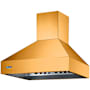Viking 42 Inch Wide Wall Mounted Range Hood Shell with Commercial-Style Baffle Filter System Daffodil