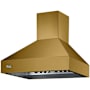 Viking 42 Inch Wide Wall Mounted Range Hood Shell with Commercial-Style Baffle Filter System Golden Hour