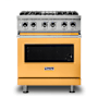 Viking 30 Inch Wide 4.71 Cu. Ft. Free Standing Dual Fuel Range with SureSpark Ignition System and TruConvec Convection Cooking Daffodil