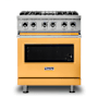 Viking 5 Series 30 Inch Wide 4.71 Cu. Ft. Free Standing Dual Fuel Range with SureSpark Ignition System and TruConvec Convection Cooking - LP Daffodil