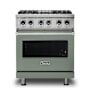 Viking 30 Inch Wide 4.71 Cu. Ft. Free Standing Dual Fuel Range with SureSpark Ignition System and TruConvec Convection Cooking Eucalyptus