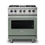 Viking 5 Series 30 Inch Wide 4.71 Cu. Ft. Free Standing Dual Fuel Range with SureSpark Ignition System and TruConvec Convection Cooking - LP Eucalyptus