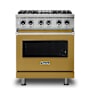 Viking 5 Series 30 Inch Wide 4.71 Cu. Ft. Free Standing Dual Fuel Range with SureSpark Ignition System and TruConvec Convection Cooking - LP Golden Hour