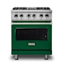 Viking 30 Inch Wide 4.71 Cu. Ft. Free Standing Dual Fuel Range with SureSpark Ignition System and TruConvec Convection Cooking Ivy