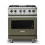 Viking 5 Series 30 Inch Wide 4.71 Cu. Ft. Free Standing Dual Fuel Range with SureSpark Ignition System and TruConvec Convection Cooking - LP Martini
