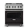 Viking 5 Series 30 Inch Wide 4.71 Cu. Ft. Free Standing Dual Fuel Range with SureSpark Ignition System and TruConvec Convection Cooking - LP Onyx