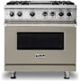 Viking 36 Inch Wide 5.64 Cu. Ft. Free Standing Dual Fuel Range with VariSimmer Functionality and Griddle Nantucket