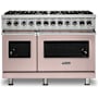 Viking 48 Inch Wide 7.27 Cu. Ft. Free Standing Dual Fuel Range with Vari-Speed Dual Flow Convection and SureSpark Ignition System Blush