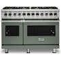 Viking 48 Inch Wide 7.27 Cu. Ft. Free Standing Dual Fuel Range with Vari-Speed Dual Flow Convection and SureSpark Ignition System Eucalyptus