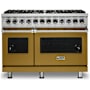 Viking 48 Inch Wide 7.27 Cu. Ft. Free Standing Dual Fuel Range with Vari-Speed Dual Flow Convection and SureSpark Ignition System Golden Hour