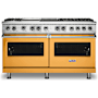 Viking 60 Inch Wide 9.43 Cu. Ft. Free Standing Dual Fuel Range with VariSimmer Functionality and TruConvec Convection Cooking Daffodil