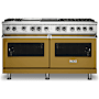 Viking 60 Inch Wide 9.43 Cu. Ft. Free Standing Dual Fuel Range with VariSimmer Functionality and TruConvec Convection Cooking Golden Hour