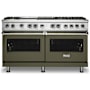 Viking 60 Inch Wide 9.43 Cu. Ft. Free Standing Dual Fuel Range with VariSimmer Functionality and TruConvec Convection Cooking Martini