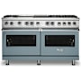 Viking 60 Inch Wide 9.43 Cu. Ft. Free Standing Dual Fuel Range with VariSimmer Functionality and TruConvec Convection Cooking November Sky