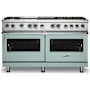 Viking 60 Inch Wide 9.43 Cu. Ft. Free Standing Dual Fuel Range with VariSimmer Functionality and TruConvec Convection Cooking Splash