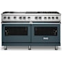 Viking 60 Inch Wide 9.43 Cu. Ft. Free Standing Dual Fuel Range with VariSimmer Functionality and TruConvec Convection Cooking Squall