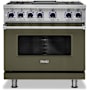 Viking 36 Inch Wide 5.6 Cu. Ft. Free Standing Dual Fuel Range with Griddle Martini