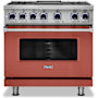 Viking 36 Inch Wide 5.6 Cu. Ft. Free Standing Dual Fuel Range with Griddle Spiced Cider