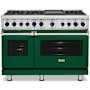 Viking 7 Series 48 Inch Wide 7.3 Cu. Ft. Free Standing Dual Fuel Range with Griddle - LP Ivy