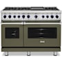 Viking 7 Series 48 Inch Wide 7.3 Cu. Ft. Free Standing Dual Fuel Range with Griddle - LP Martini