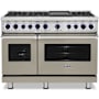 Viking 7 Series 48 Inch Wide 7.3 Cu. Ft. Free Standing Dual Fuel Range with Griddle - LP Nantucket