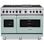 Viking 7 Series 48 Inch Wide 7.3 Cu. Ft. Free Standing Dual Fuel Range with Griddle - LP Splash
