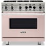 Viking 5 Series 36 Inch Wide 5.1 Cu. Ft. Free Standing Open Burner Liquid Propane Range - Liquid Propane Blush