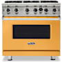 Viking 5 Series 36 Inch Wide 5.1 Cu. Ft. Free Standing Open Burner Liquid Propane Range - Liquid Propane Daffodil