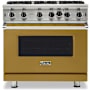 Viking 5 Series 36 Inch Wide 5.1 Cu. Ft. Free Standing Open Burner Liquid Propane Range - Liquid Propane Golden Hour