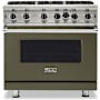 Viking 5 Series 36 Inch Wide 5.1 Cu. Ft. Free Standing Open Burner Liquid Propane Range - Liquid Propane Martini