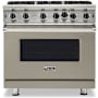 Viking 5 Series 36 Inch Wide 5.1 Cu. Ft. Free Standing Open Burner Liquid Propane Range - Liquid Propane Nantucket