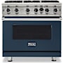 Viking 5 Series 36 Inch Wide 5.1 Cu. Ft. Free Standing Open Burner Liquid Propane Range - Liquid Propane Slate Blue