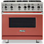 Viking 5 Series 36 Inch Wide 5.1 Cu. Ft. Free Standing Open Burner Liquid Propane Range - Liquid Propane Spiced Cider