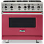 Viking 5 Series 36 Inch Wide 5.1 Cu. Ft. Free Standing Open Burner Liquid Propane Range - Liquid Propane Valentine