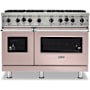 Viking 5 Series 48 Inch Wide 6.1 Cu. Ft. Free Standing Open Burner Liquid Propane Range with VariSimmer™ Blush