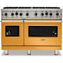 Viking 5 Series 48 Inch Wide 6.1 Cu. Ft. Free Standing Open Burner Liquid Propane Range with VariSimmer™ Daffodil