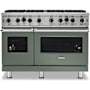 Viking Series 5 48 Inch Wide 6.1 Cu. Ft. Free Standing Open Burner Natural Gas Range with VariSimmer™ Eucalyptus