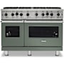 Viking 5 Series 48 Inch Wide 6.1 Cu. Ft. Free Standing Open Burner Liquid Propane Range with VariSimmer™ Eucalyptus