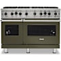 Viking Series 5 48 Inch Wide 6.1 Cu. Ft. Free Standing Open Burner Natural Gas Range with VariSimmer™ Martini