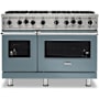 Viking 5 Series 48 Inch Wide 6.1 Cu. Ft. Free Standing Open Burner Liquid Propane Range with VariSimmer™ November Sky