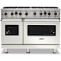 Viking 5 Series 48 Inch Wide 6.1 Cu. Ft. Free Standing Open Burner Liquid Propane Range with VariSimmer™ Pure White