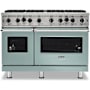 Viking 5 Series 48 Inch Wide 6.1 Cu. Ft. Free Standing Open Burner Liquid Propane Range with VariSimmer™ Splash