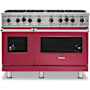 Viking Series 5 48 Inch Wide 6.1 Cu. Ft. Free Standing Open Burner Natural Gas Range with VariSimmer™ Valentine