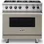 Viking 5 Series 36 Inch Wide 5.1 Cu. Ft. Free Standing Liquid Propane Range with GourmetGlo Infrared Broiler and ProFlow Convection Air Baffle Nantucket